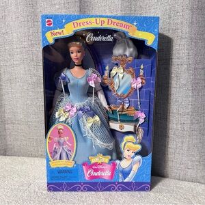 Barbie Doll Dress Up Dream Cinderella Disney Classic Series Mattel Toys 1998